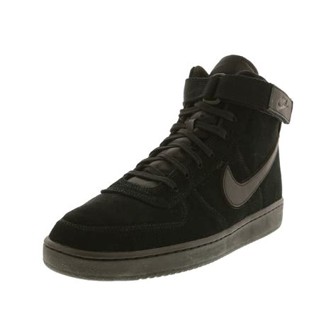 black suede high top sneakers